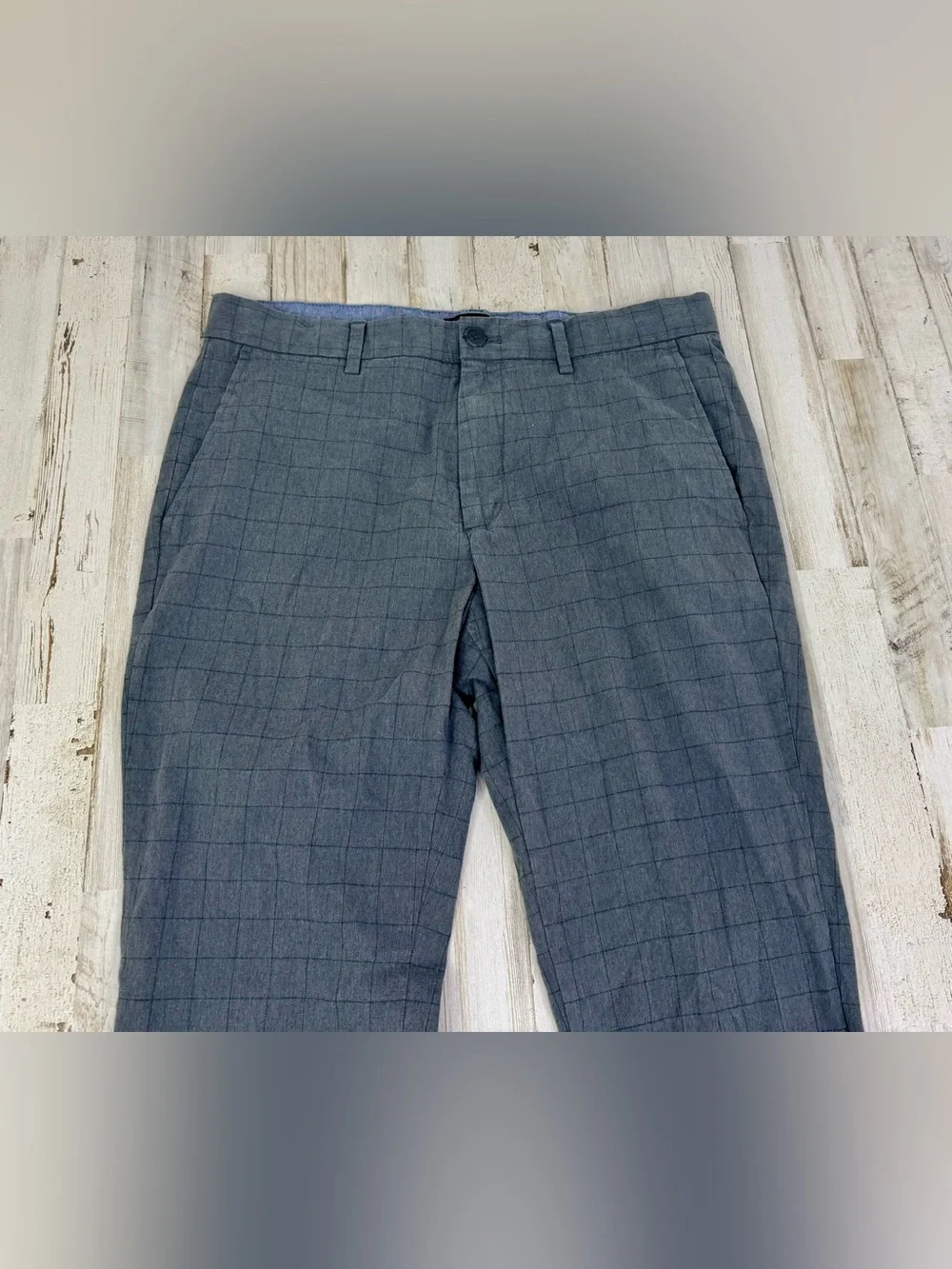 Banana Republic Dress Pants Men's 32x28 Blue Cotton Blend Slim Fit